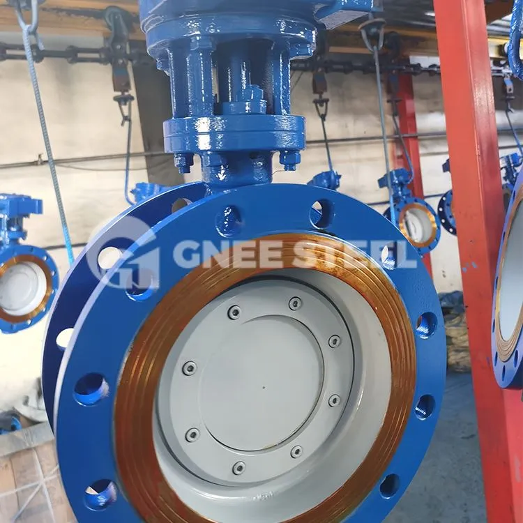 صمام الفراشة ثلاثي المركز من الفولاذ الكربوني