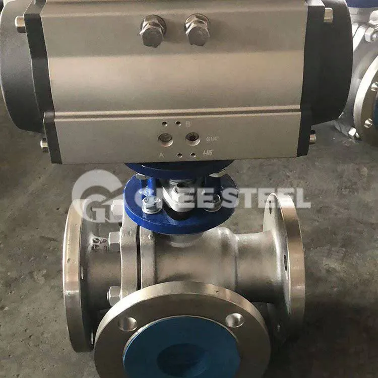 صمام كروي ثلاثي الاتجاهات يعمل بمحرك